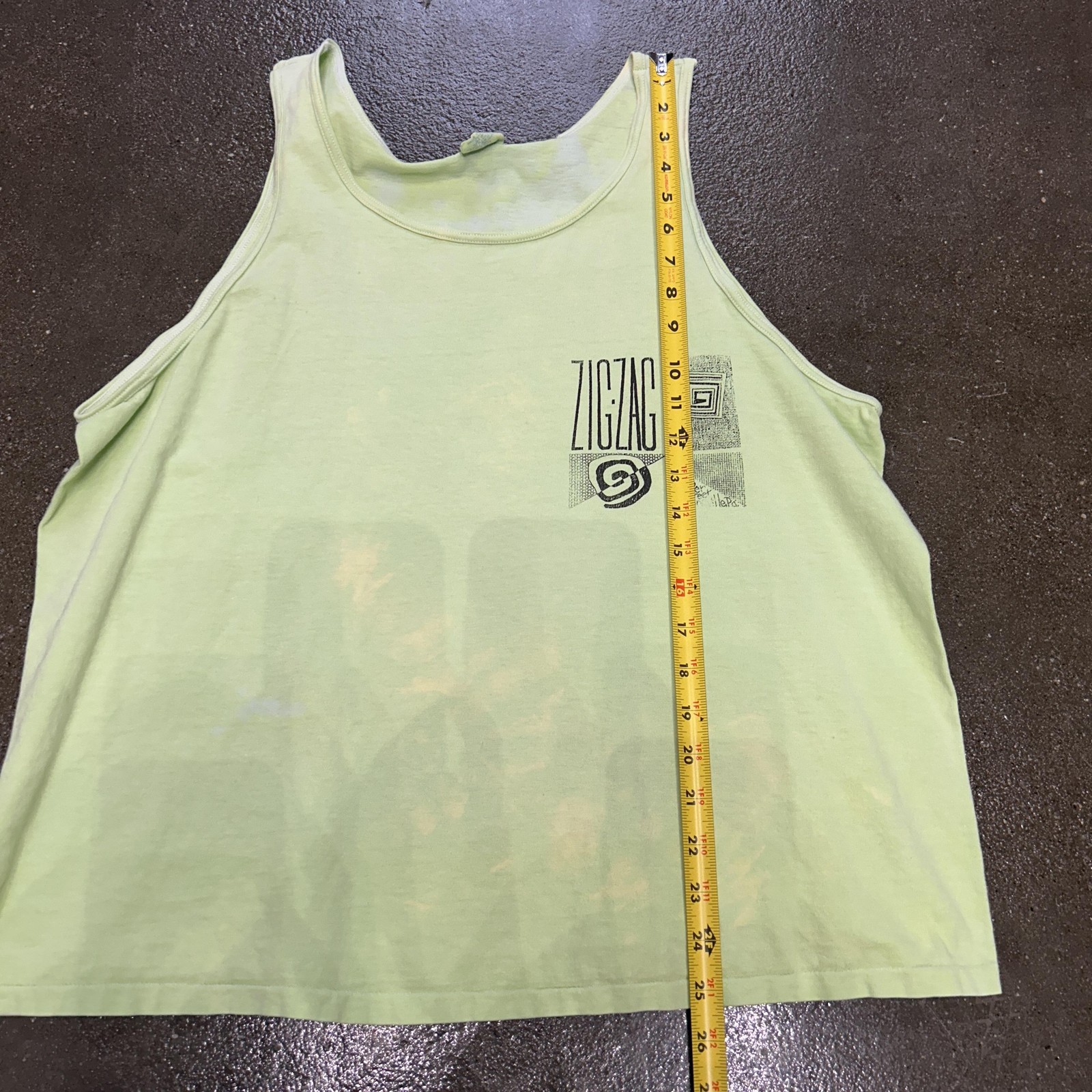 Royal First Class Zigzag Shirt Mens XL Green Graphic Tank Top Lickingville gallery