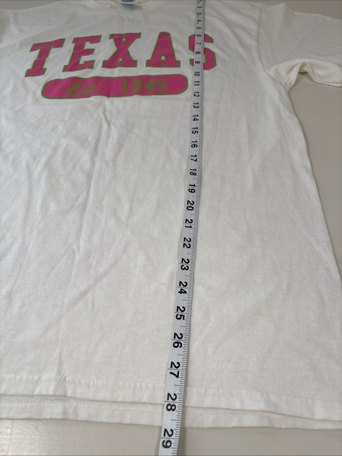 Delta Pro Weight Texas T-shirt Unisex Short Sleeve White Size Large gallery