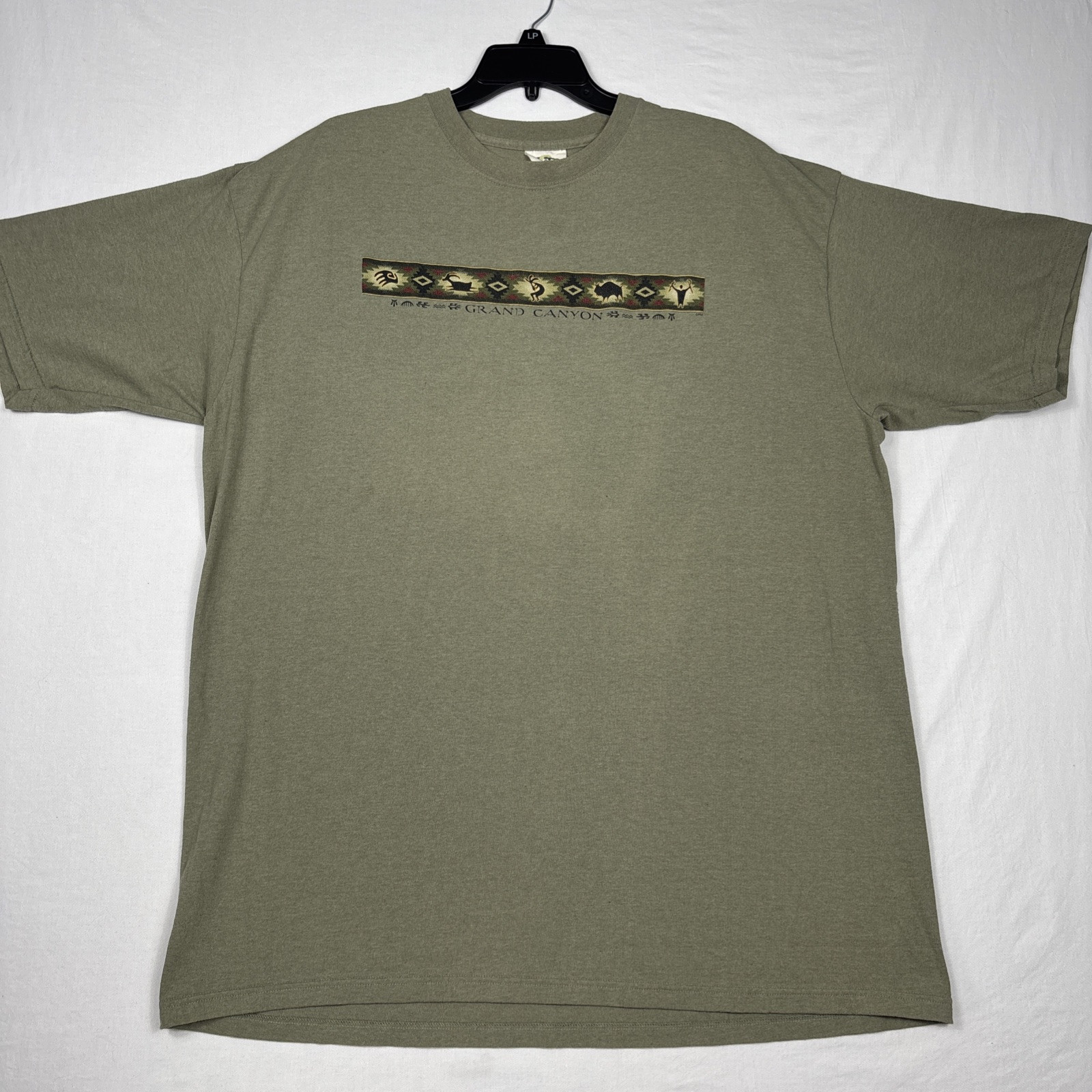 Vtg Grand Canyon Shirt Men’s Large Green Eco Mountain National Park Aztec Print