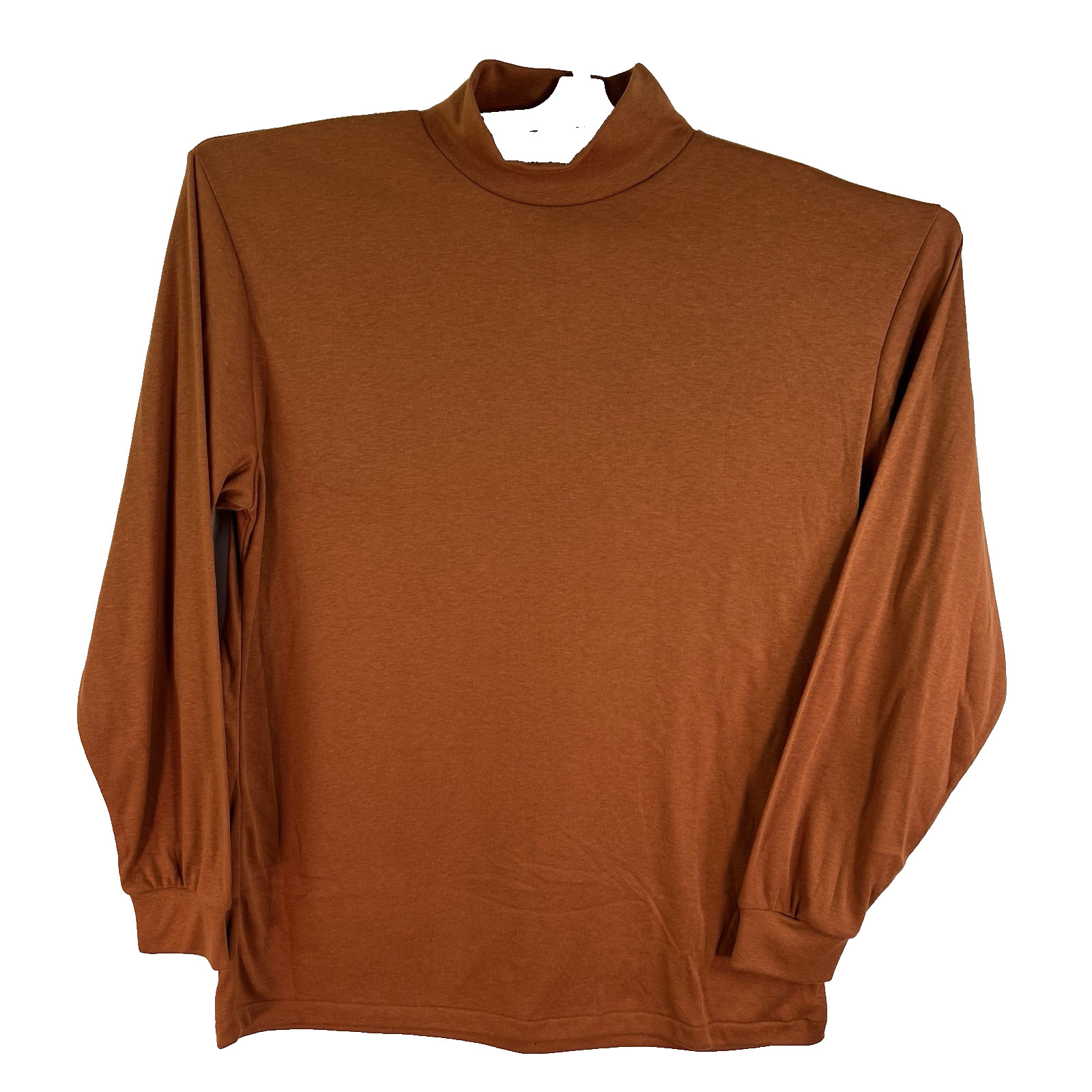 LL Bean High Neck Long Sleeve Shirt Mens Size LT Tall Amber Stretch Soft US Made
