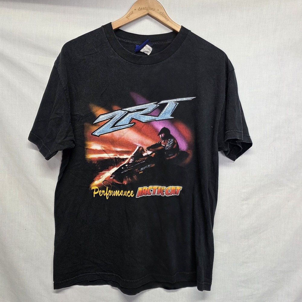 Vtg Arctic Cat Performance ZRT Snowmobile Snow Machine Tee Shirt Size L