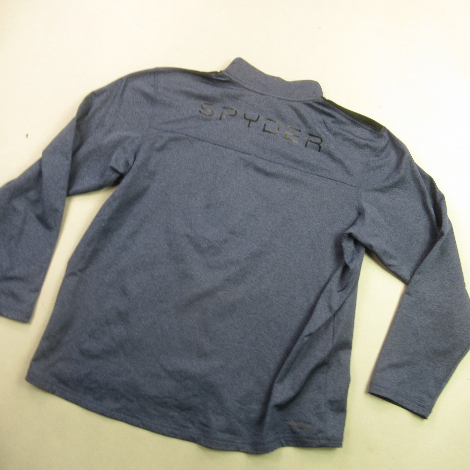 Spyder Shirt Mens Medium 1/4 Zip Long Sleeve Outdoor Lightweight Blue Casual gallery