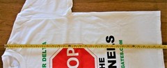 Save Our Delta Stop the Tunnels No Gates T Shirt White Red Size L CA Delta