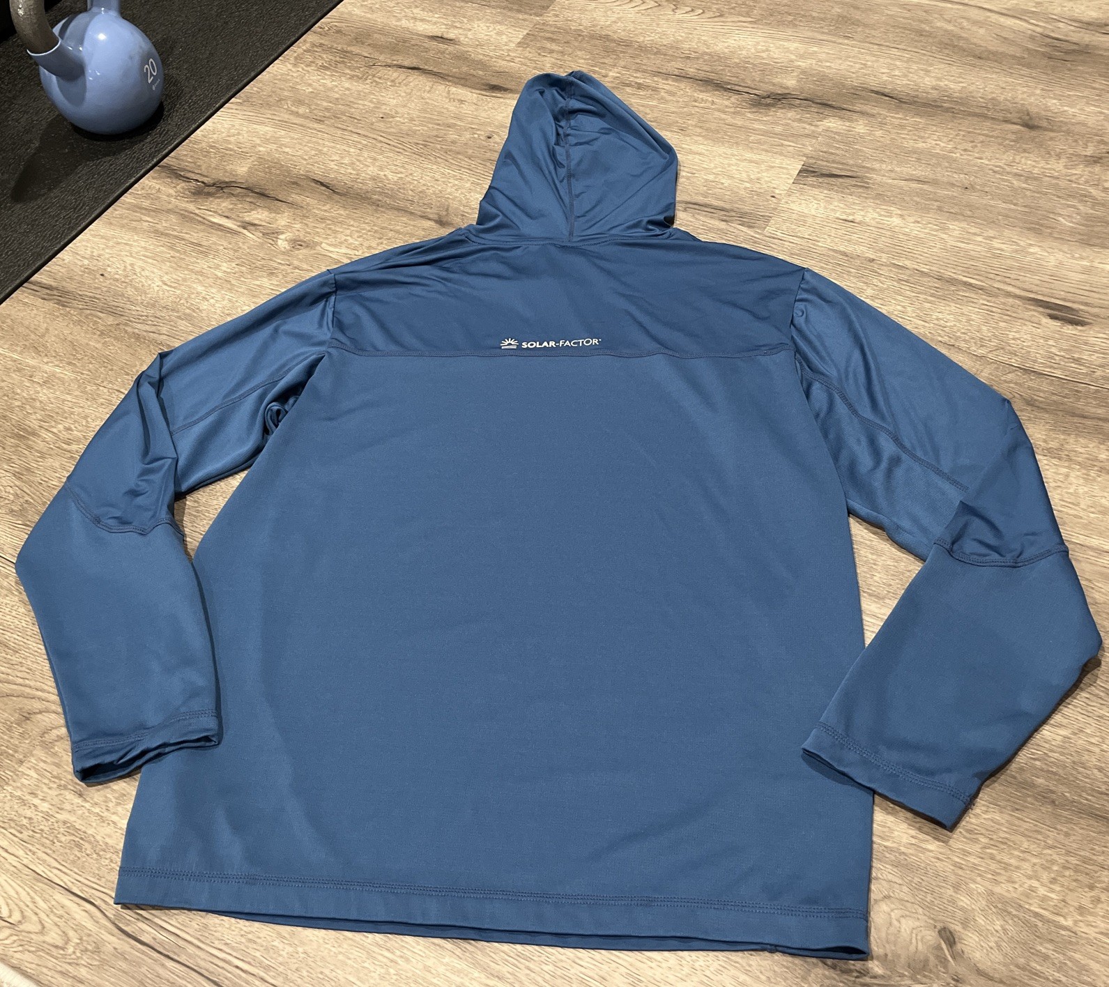 Habit Shirt Mens Medium Blue 40+ Solar Factor Hooded Long Sleeve Pullover gallery