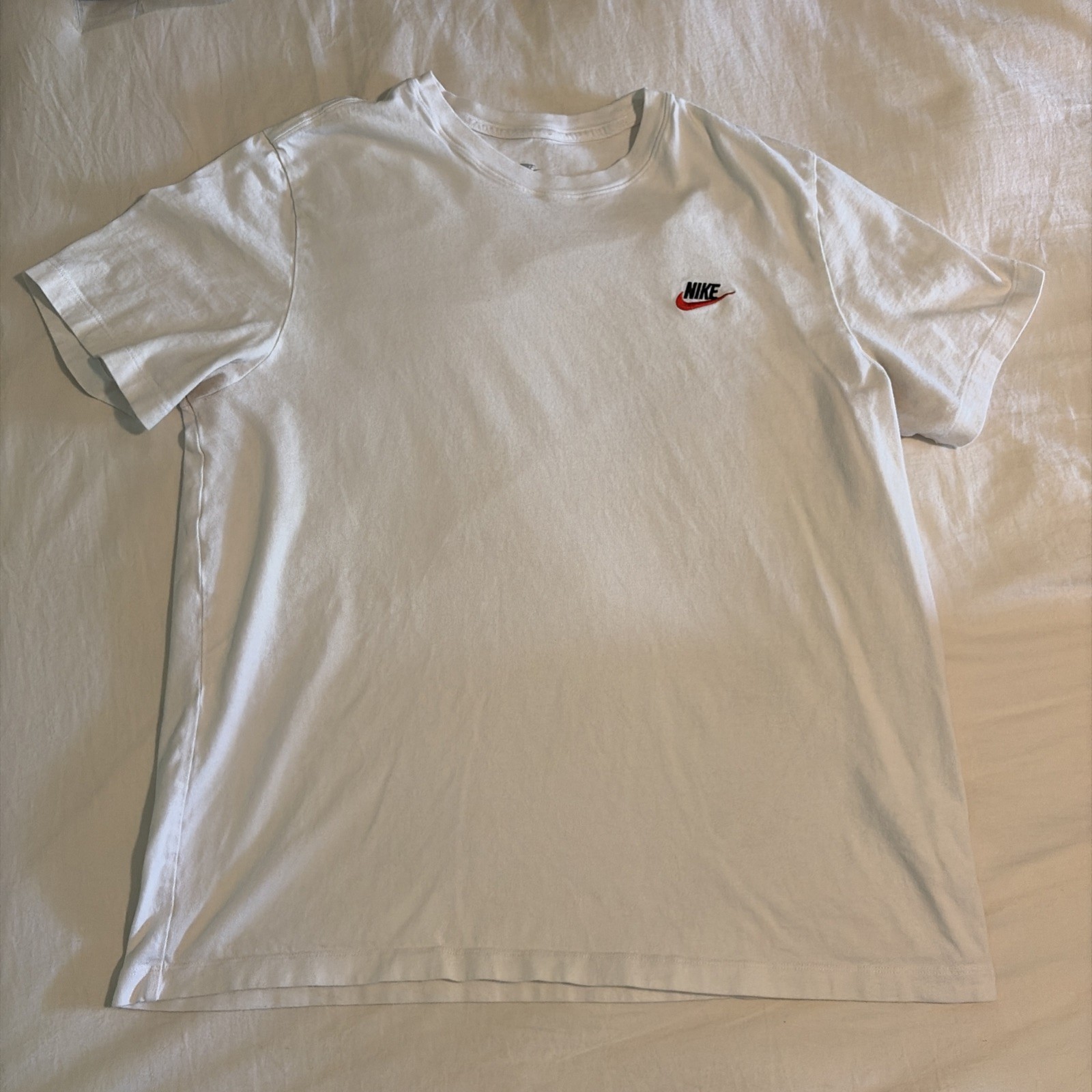 Nike Mens Embroidered Futura Logo T-Shirt White XL Short Sleeve Tee gallery