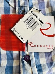 Request Jeans Shirt For Men Size: 2XL Color: Blue