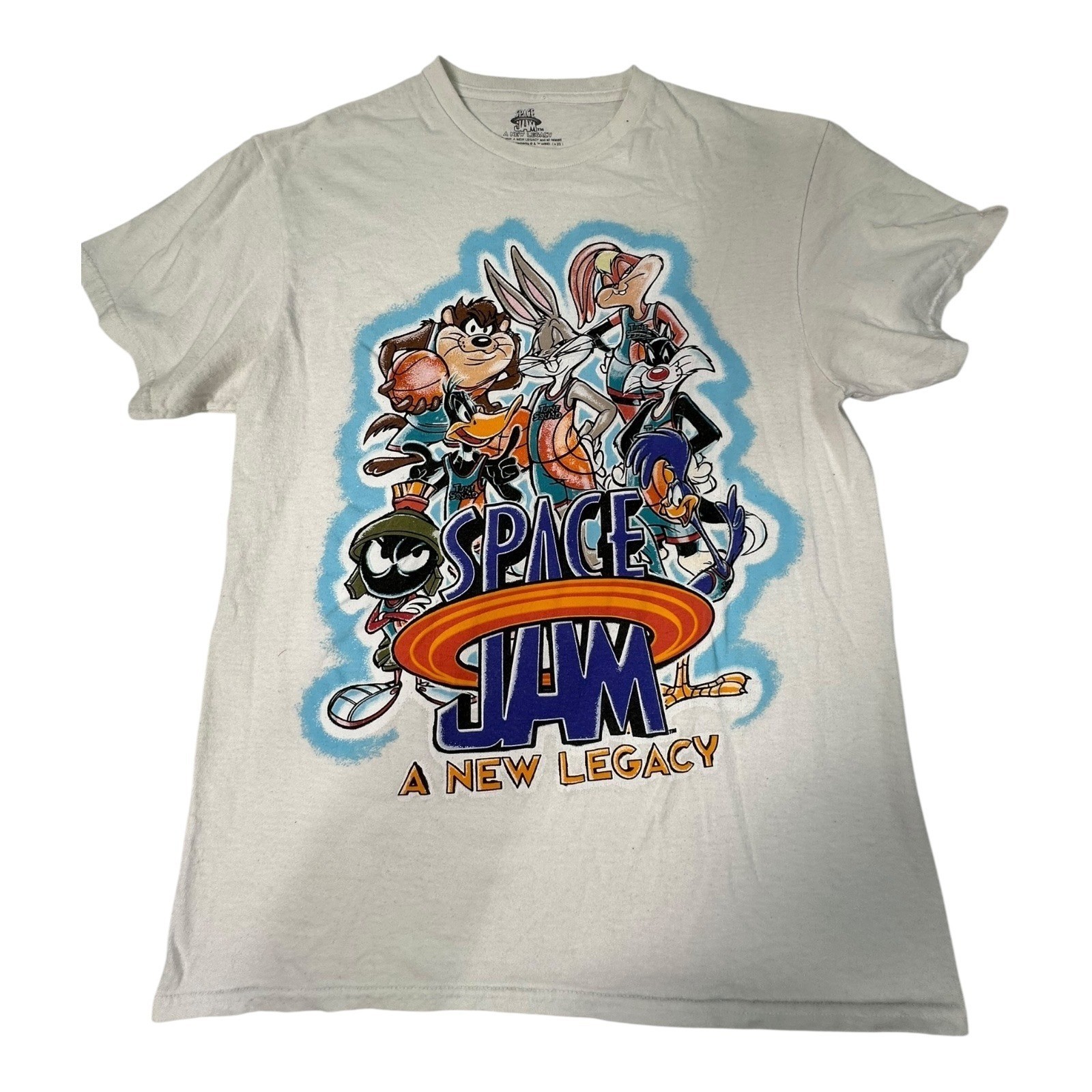 Space Jam A New Legacy T-Shirt Looney Tunes Characters Graphic Tee Medium