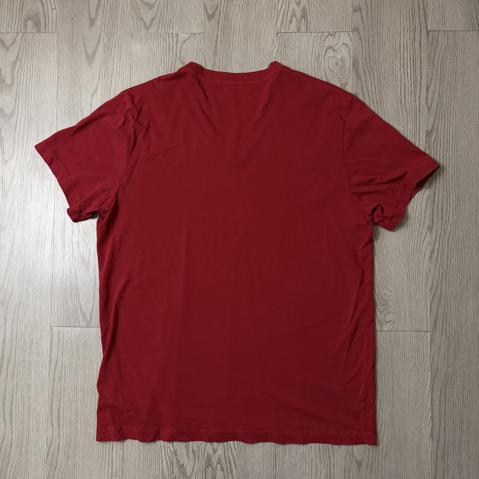 James Perse Men's Size 4 = X Large Red Combed Cotton V-Neck Short Sleeve T Shirt gallery