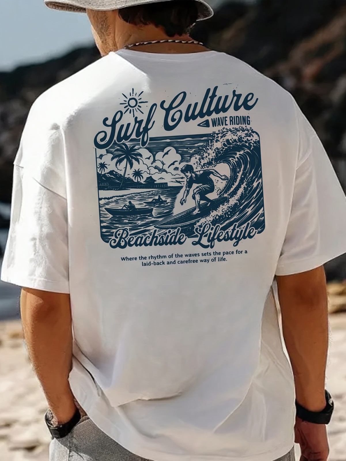 Retro Surf Culture Graphic Tee – Vintage Wave Riding Beachside T-Shirt gallery