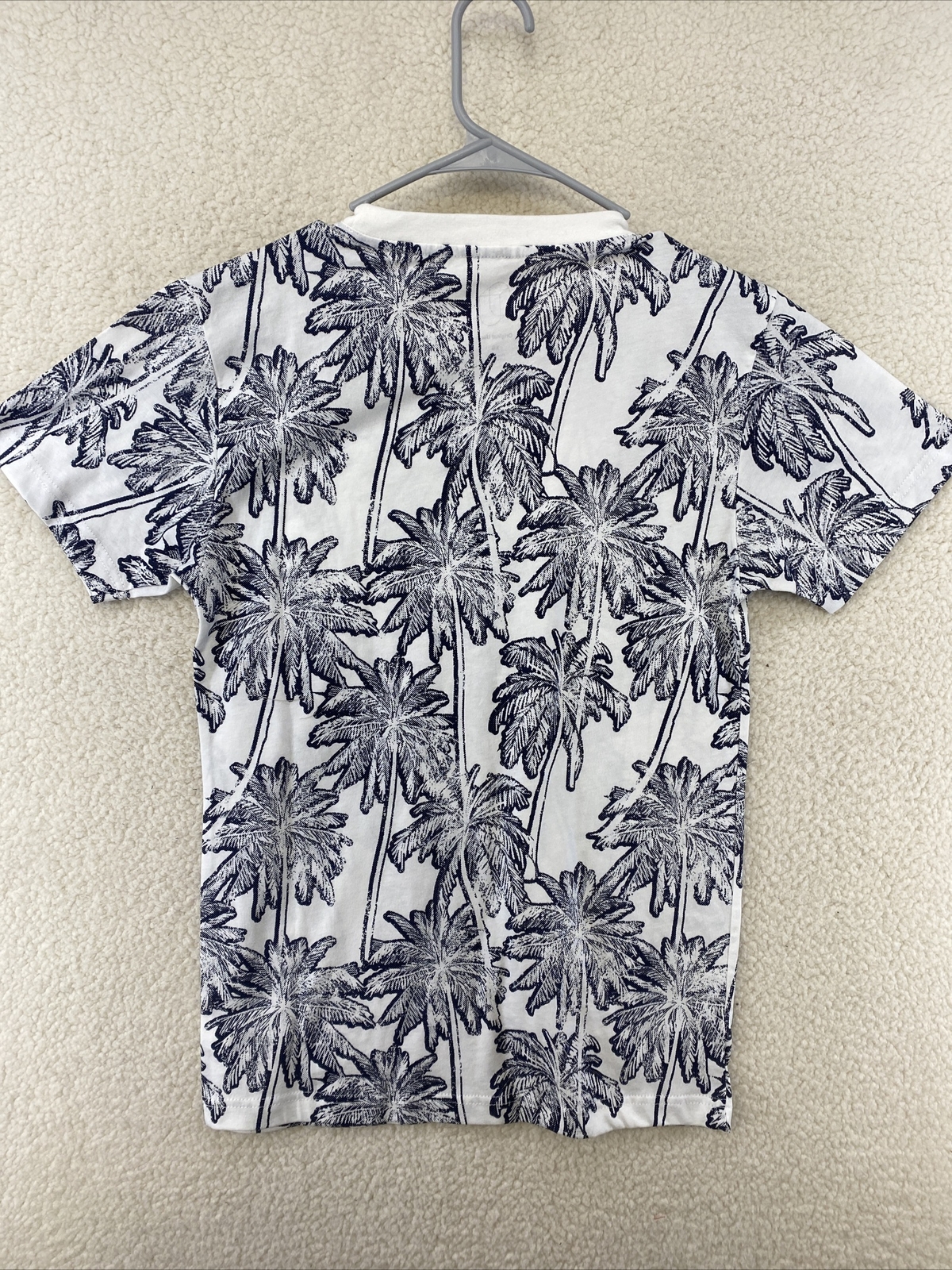 Mens Original Use sz XS White/Navy Blue Palm Tree Print T-Shirt New gallery