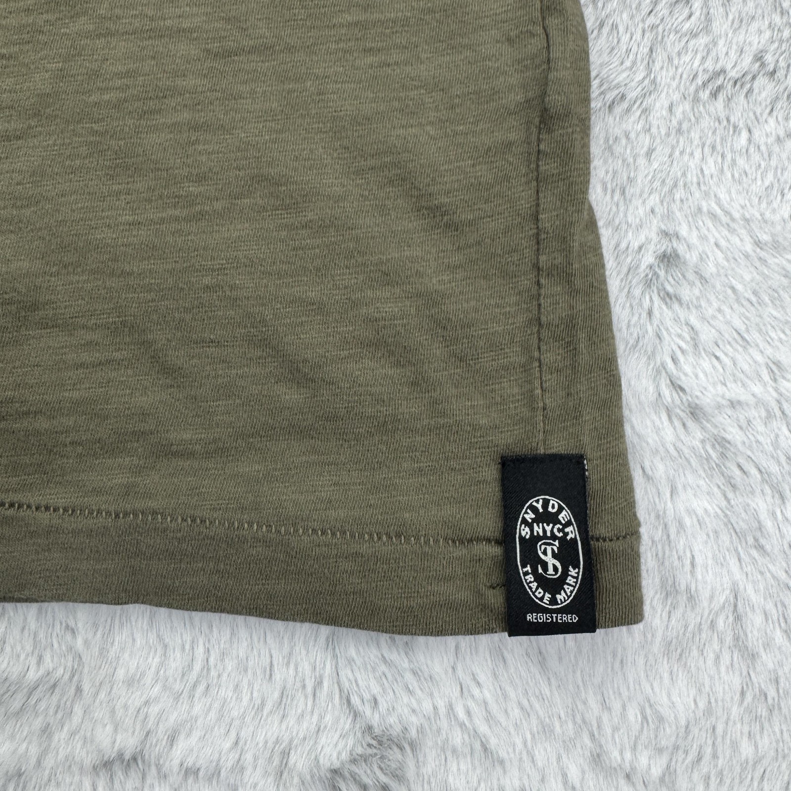 Todd Snyder Shirt Mens XL Olive Green Pocket Tee Homespun Jersey Made USA Casual gallery