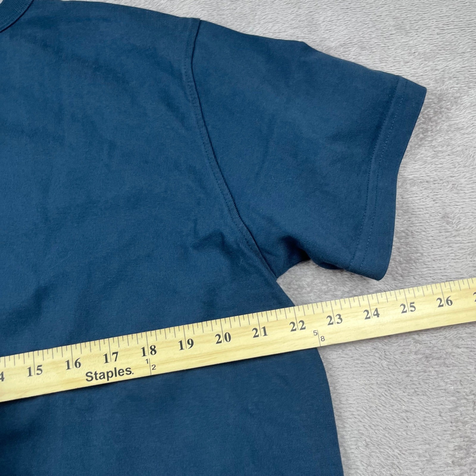 American Giant Everest T Shirt Mens Large Blue Heavyweight Cotton Made in USA L gallery