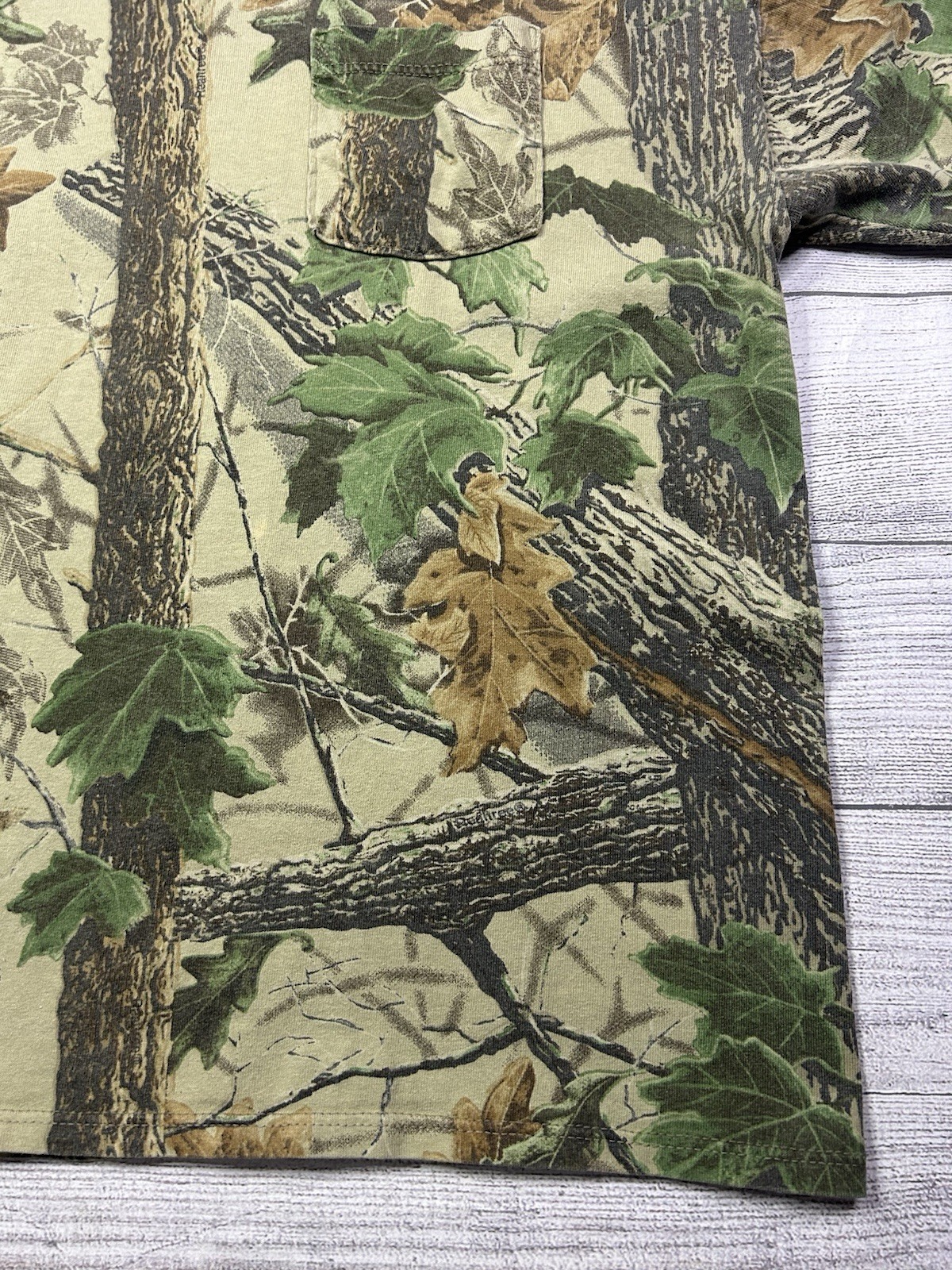 Vintage Jerzees Outdoors Realtree Camo Pocket T Shirt Size Large Camouflage Hunt gallery