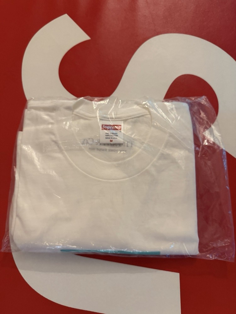 Supreme Tiffany & Co. Box Logo Tee White Men’s M Cotton Crew Neck Graphic
