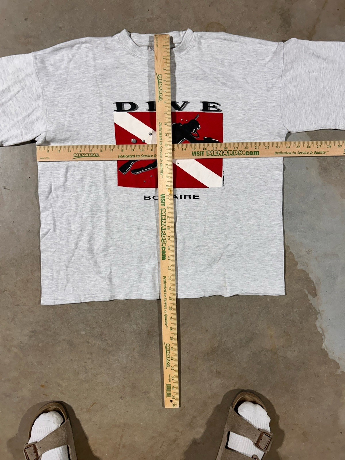 Vintage Dive Bonaire Graphic Flag T-shirt Size XX-large gallery