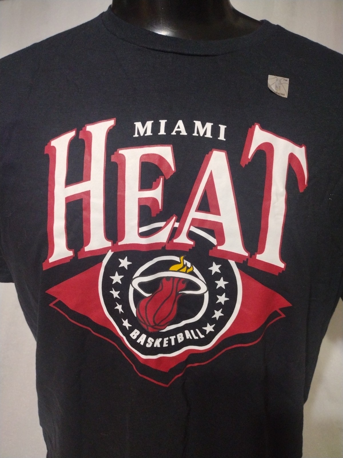 MBA Miami Heat Basketball T-shirt Men X-LG Black Short Sleeve New W/out Tag #72 gallery
