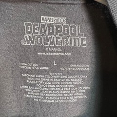 Marvel Studios Deadpool & Wolverine Graphic T-Shirt Best Buds Large Gray Mens