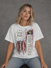 American Eagle Patriotic Freedom Anniversary Comfort Tee