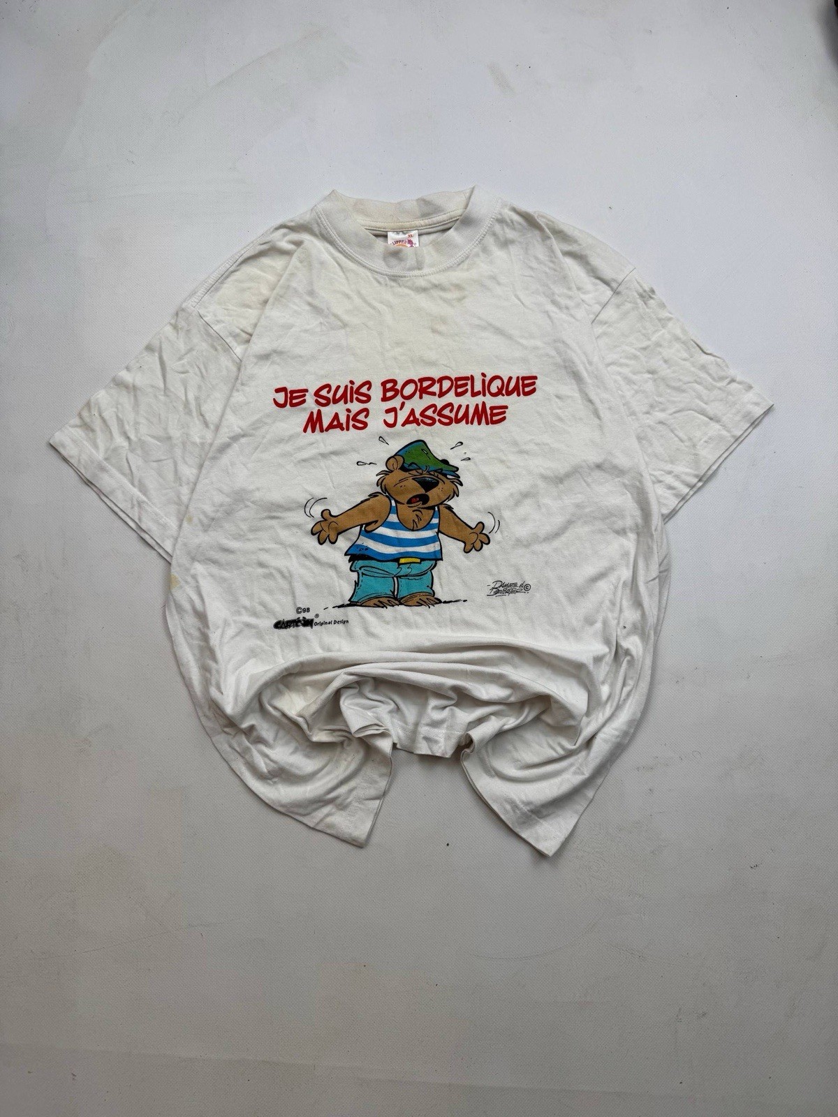 Vintage Cartoon T Shirt 1998 Funny Graphic XL White