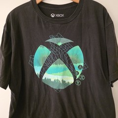 Microsoft Xbox T-Shirt Black Graphic Print Video Games Gamer T-Shirt XL