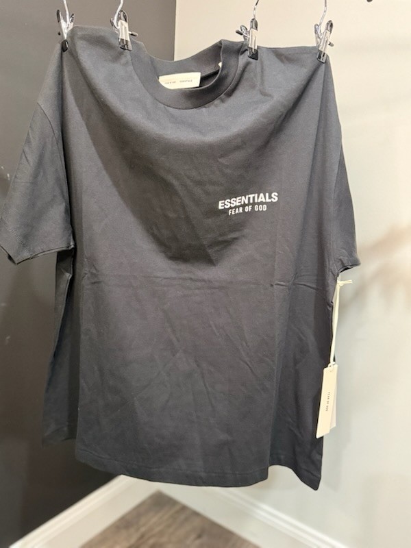 Essentials Fear of God ESSENTIALS Men's S Black Logo Graphic Crew T-Shirt gallery