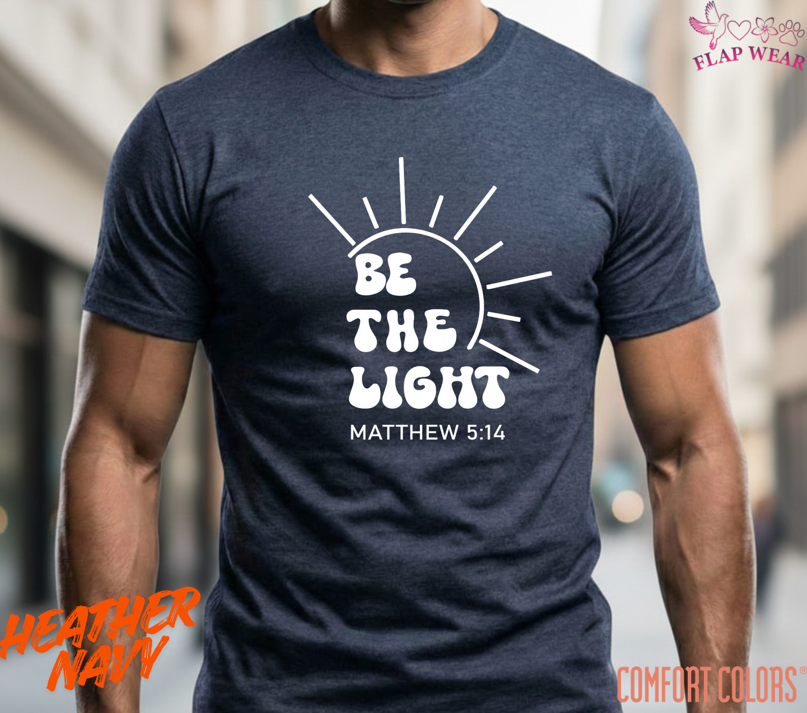 Unisex Be The Light T-Shirt, Men T shirt,Women T shirt Gift Religion Top Matthew gallery