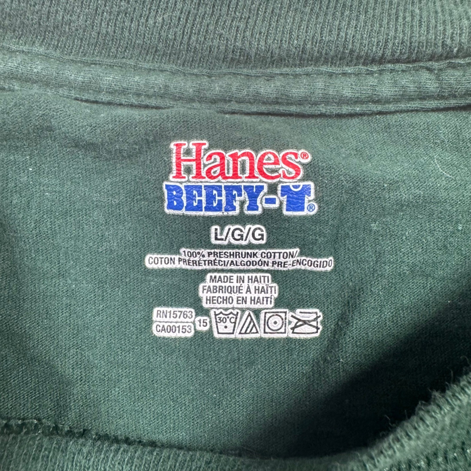 Hanes Beefy-T The Morning Woody Graphic Tee Mens L Green Good Wood Life 2006 gallery
