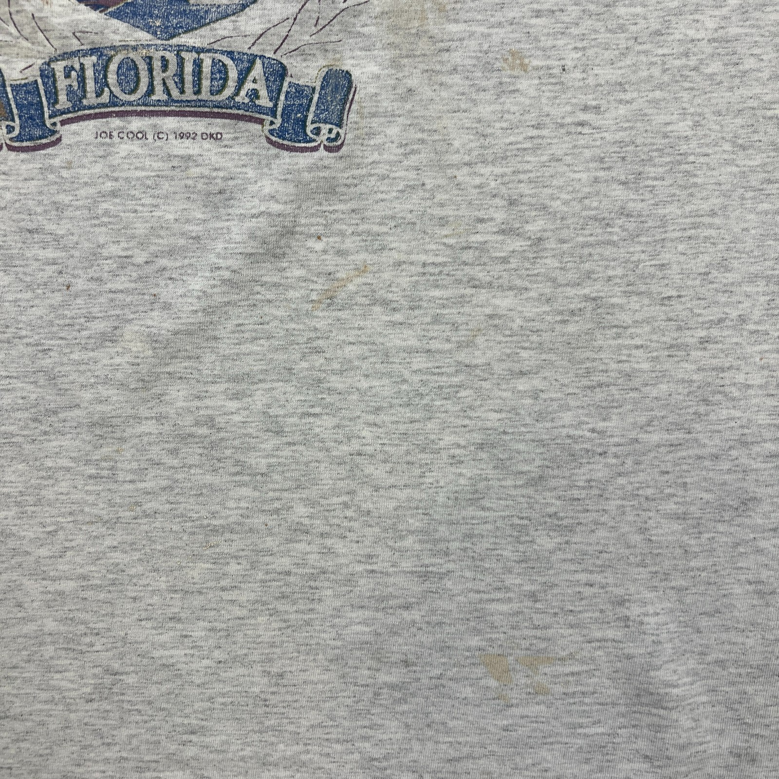 Vintage 1992 Joe Cool Miami Florida T Shirt Mens XL Gray Faded Graphic Tee gallery