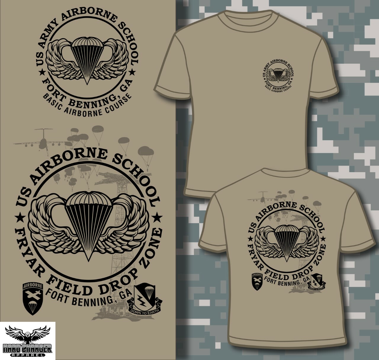 Fort Benning, GA US Airborne School Fryar Field Drop Zone Outstanding T shirt gallery