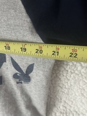 PLAYBOY BASEBALL JERSEY GREY/NAVY RED TRIM 90% COTTON MEDIUM VTG 2003 NEW PICS