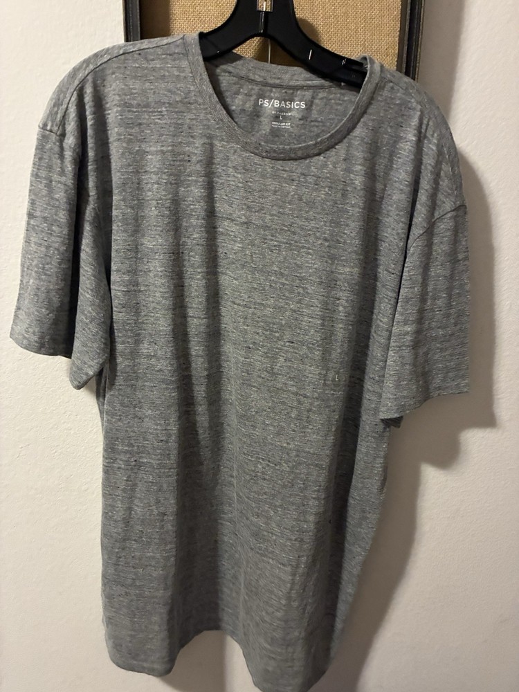 PacSun PS/Basics Solid Crew Neck Short Sleeve Gray L Men’s Regular Fit T-Shirt