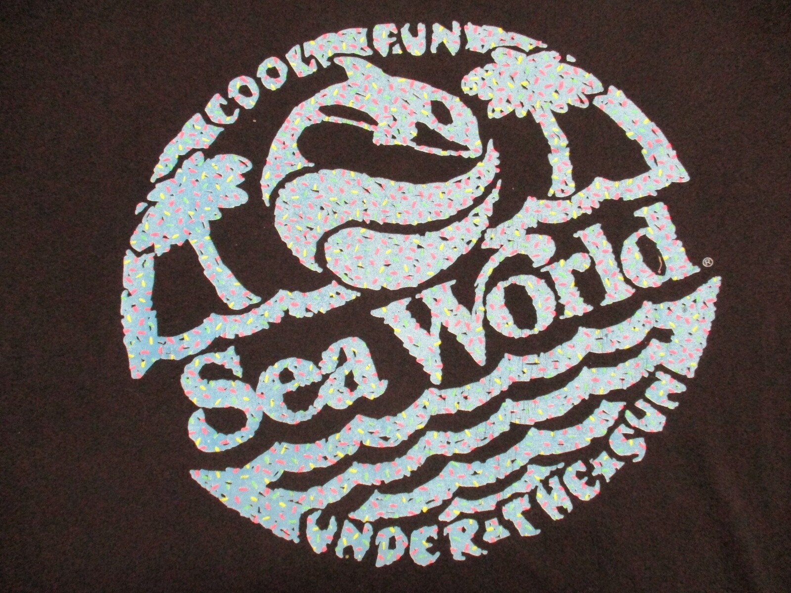 Vintage Sea World Seaworld Shirt Mens XXL Black Blue Retro Killer Whale Orca 90s gallery