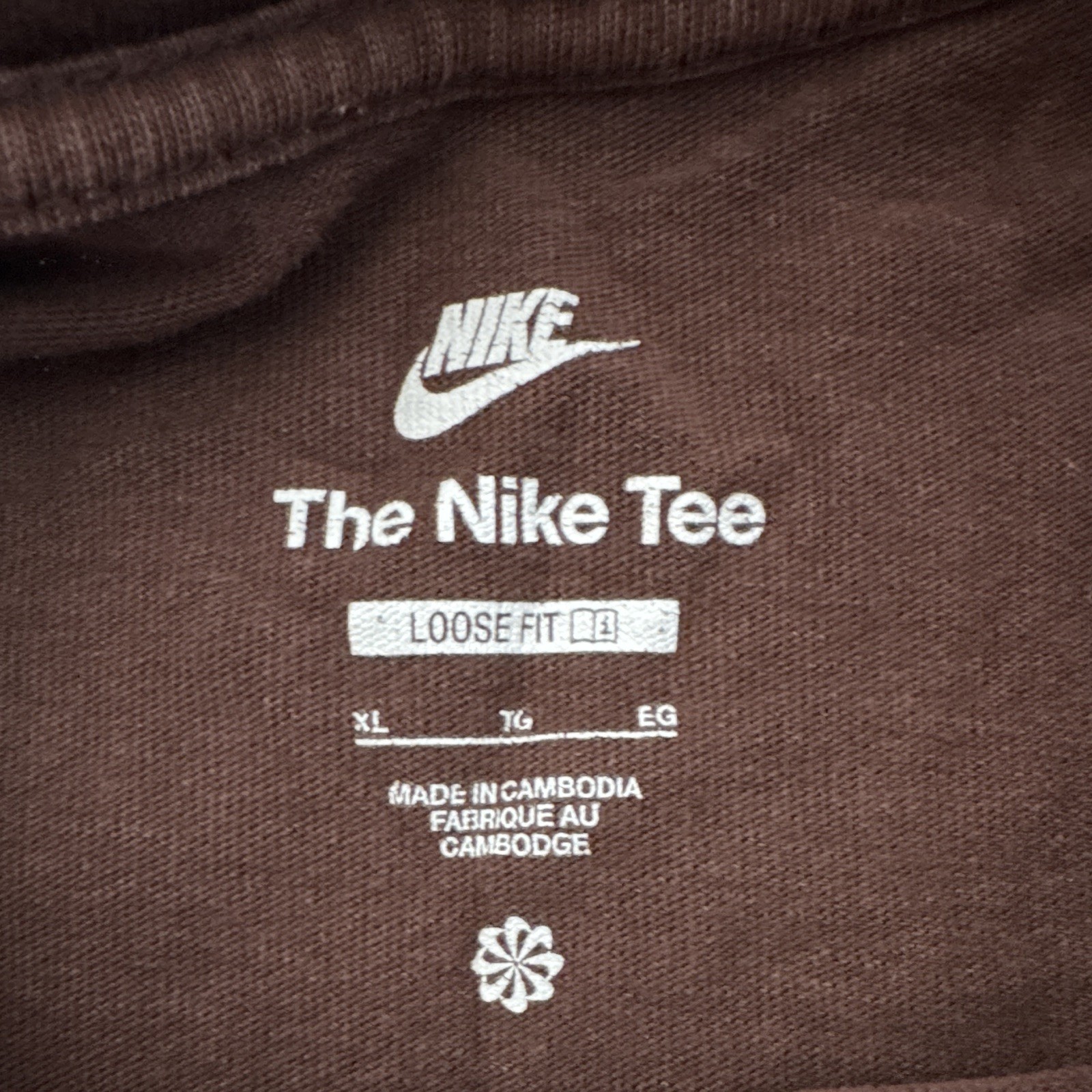 Nike The Nike Tee Men's XL Brown Graphic Print Crew Neck Short Sleeve T-Shirt gallery