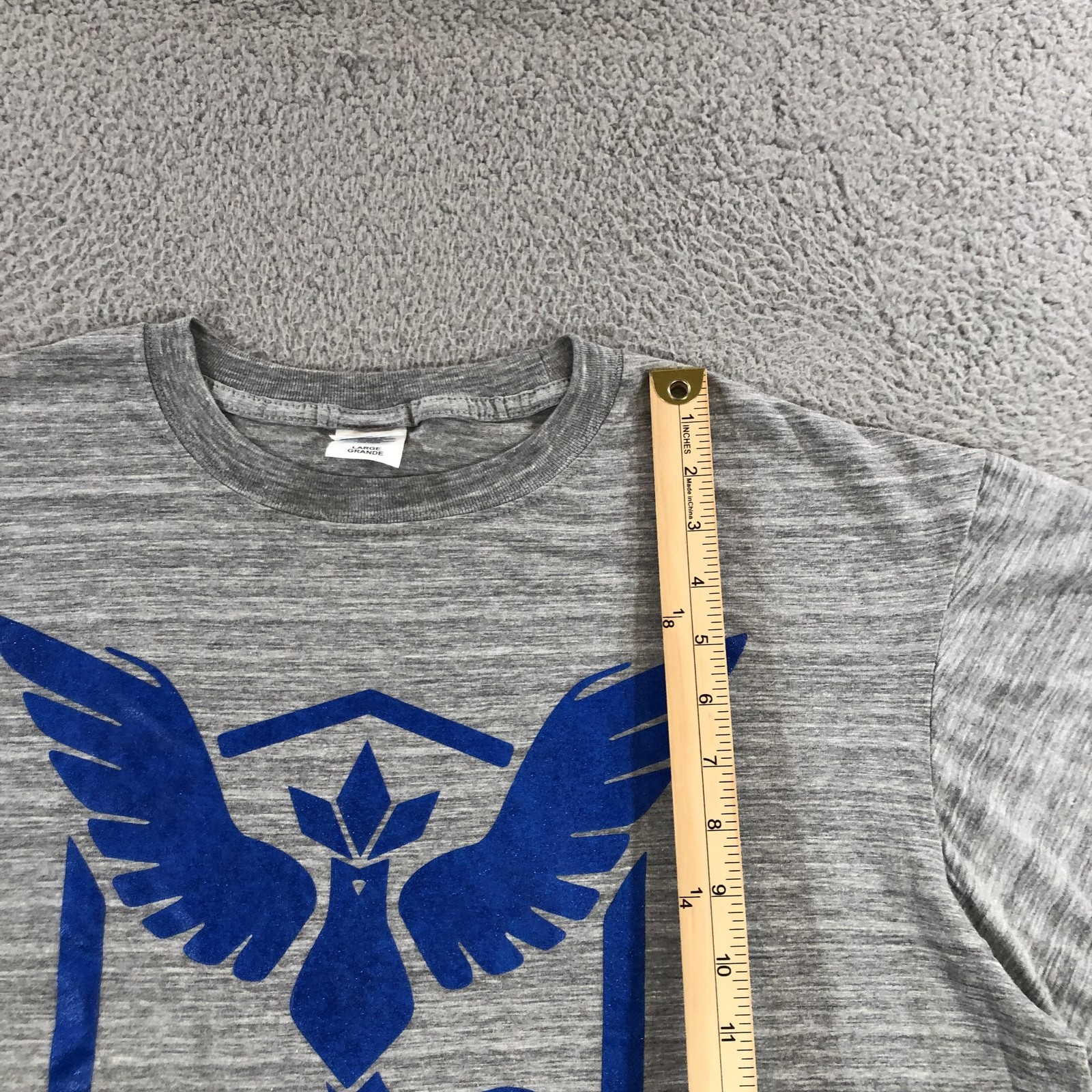 Pokemon Go Team Mystic Shirt Mens Large Heather Gray Graphic Crewneck T-Shirt gallery
