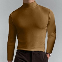 Men’s Turtleneck Slim Fit Basic Tops Lightweight Pullover Long Sleeve T Shirt