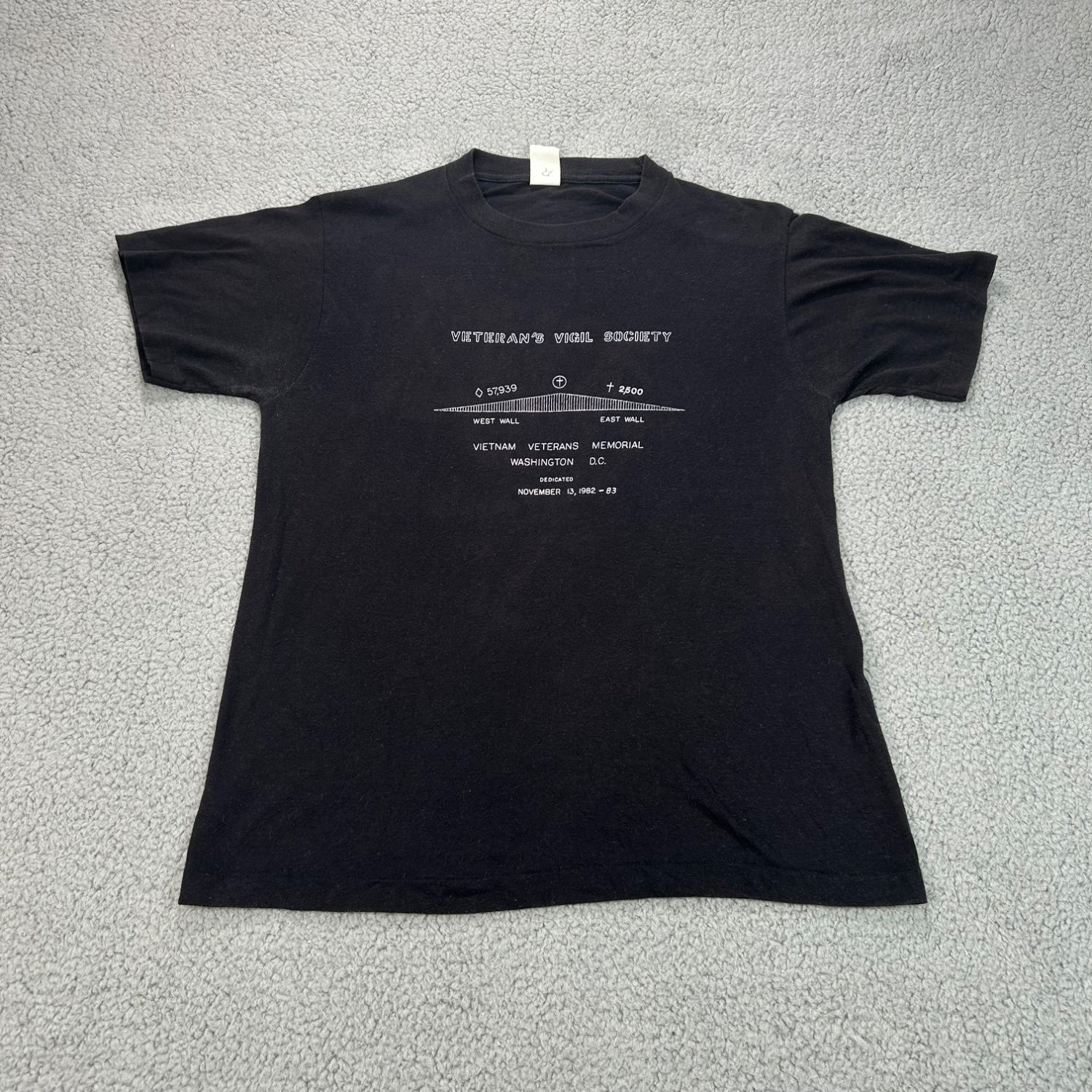 Vintage Vietnam Veterans Memorial T-Shirt Large Single Stitch 1980s gallery