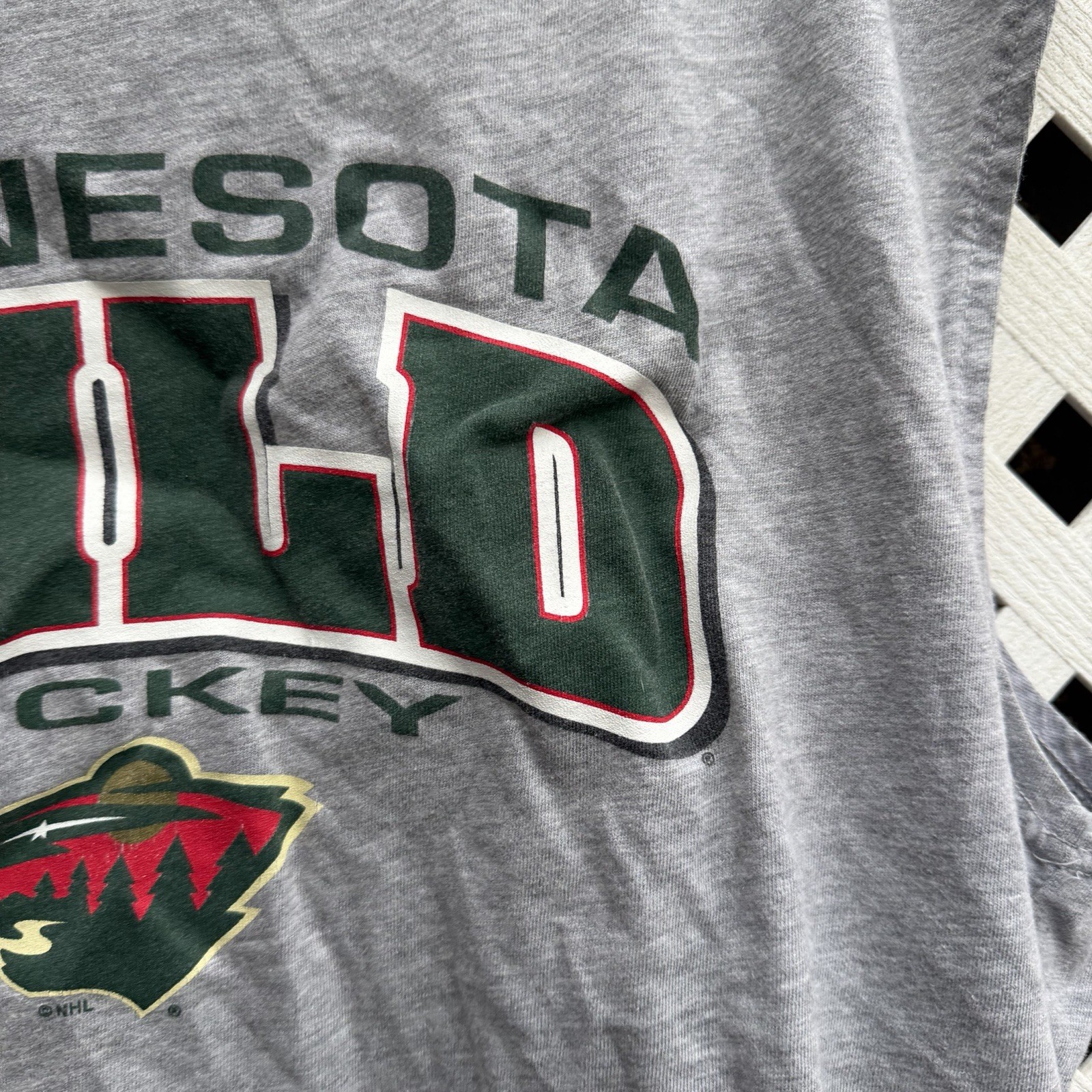 NHL Hockey Rules Men's Minnesota Wild Sleeveless Top Vintage Gray XL gallery