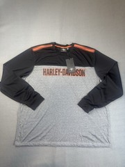HARLEY DAVIDSON Performance Polyester Micro Mesh Long Sleeve Tee size 2XL Mens