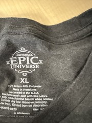 Universal Epic Universe Grand Opening May 22 2025 Adult T-Shirt Size XL NEW!