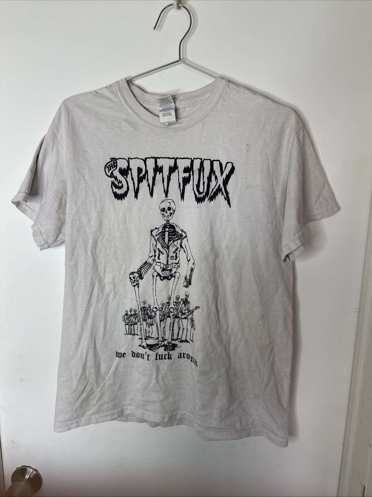 The Spitfux skulls skeleton retro band punk rock Y2K size medium