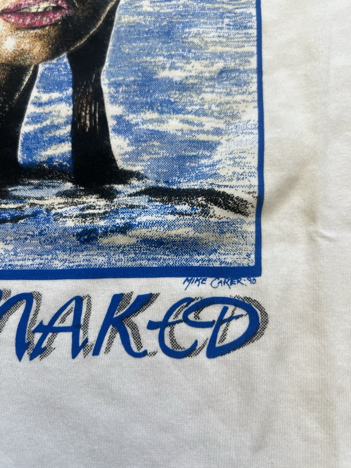 Vintage 90s Scuba Naked Diving Girl Boat Single Stitch Made In USA Tee Shirt XL gallery