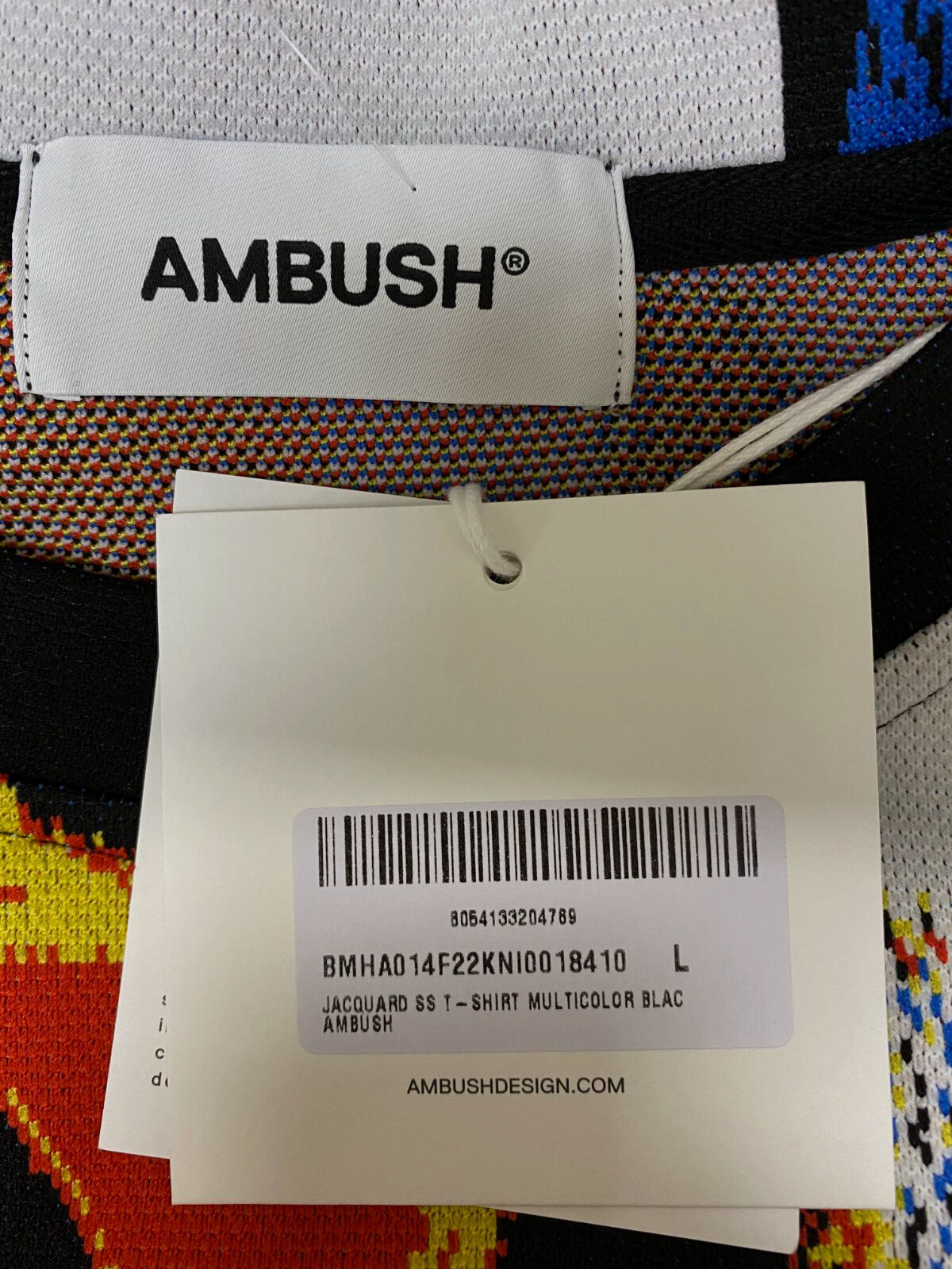 $521 Ambush Men's Black Cotton Multicolor Short Sleeve Crewneck T-Shirt Size L gallery