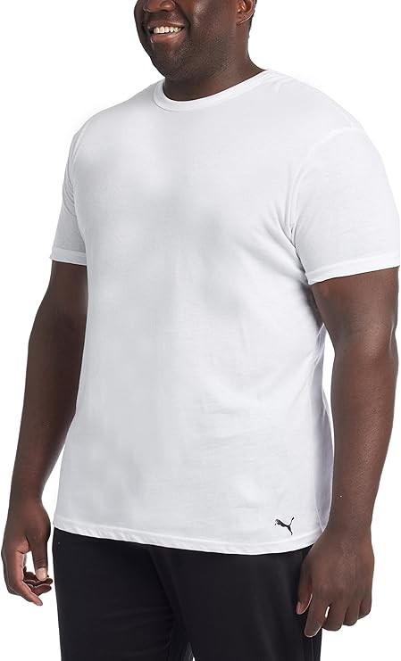 PUMA Men's Big & Tall 3-Pack Classic T-Shirt WHITE XX-Large Tall 2XLT gallery