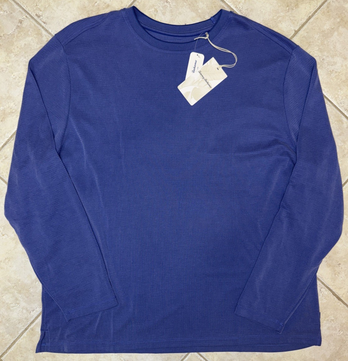 Tommy Bahama Coastal Crest Tee Crew Neck L/S Mens 3XLB UPF 30 Ultramarine NWT gallery
