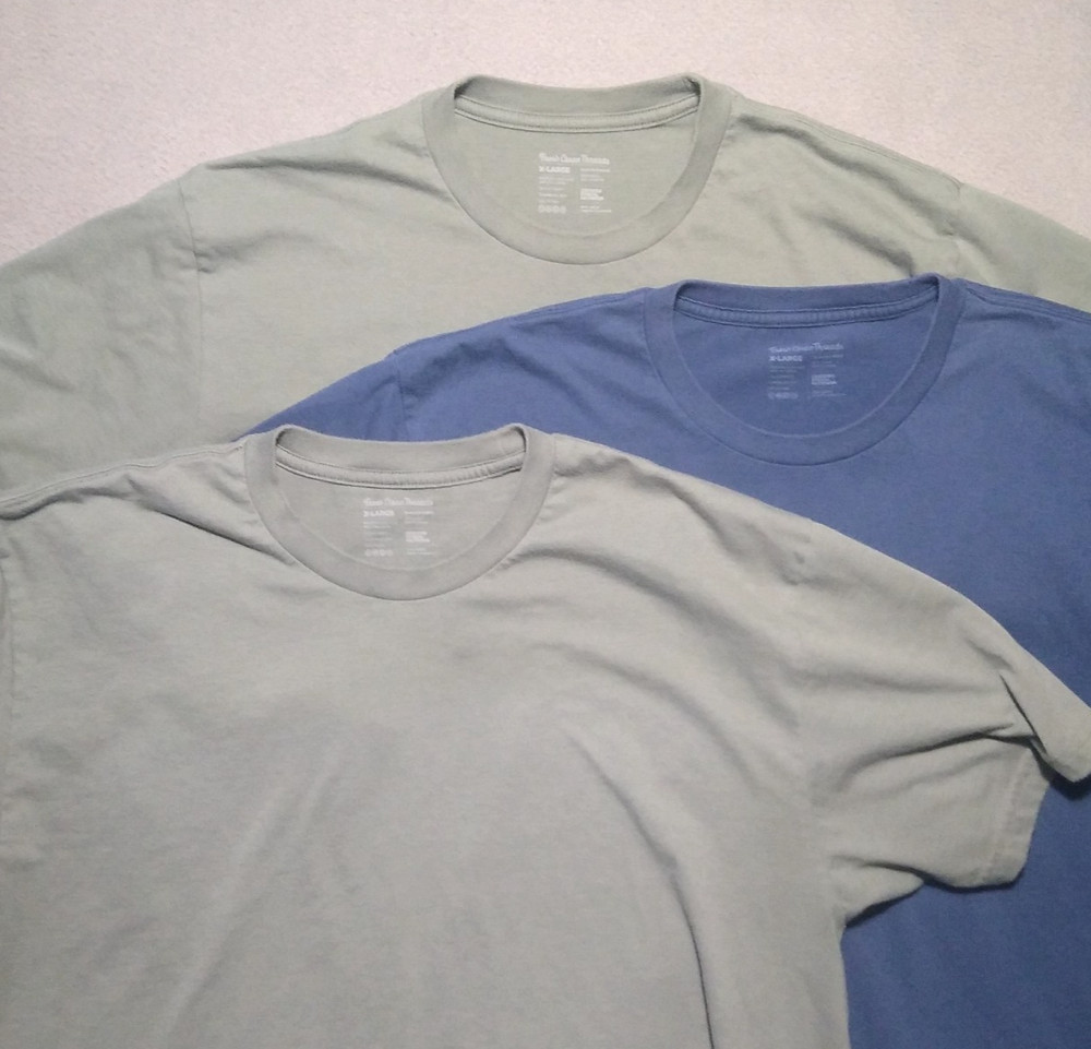 Fresh Clean Threads Performance Crew Tee Shirt Men XL Lot of 3 Short Sleeve Soft