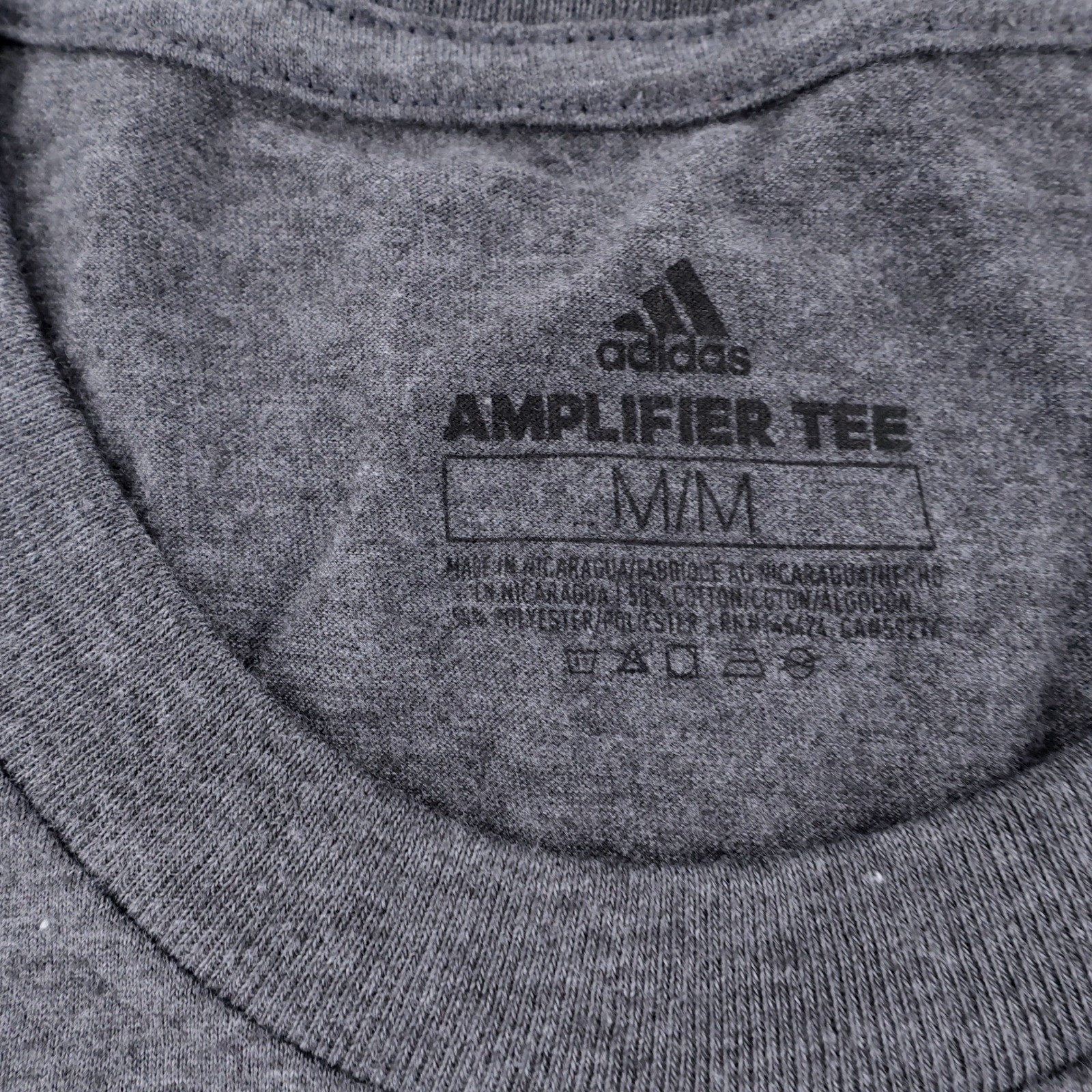 NEW Adidas Amplifier Basic BOS Tee Dark Grey Heather Mens Size Medium Shirt gallery