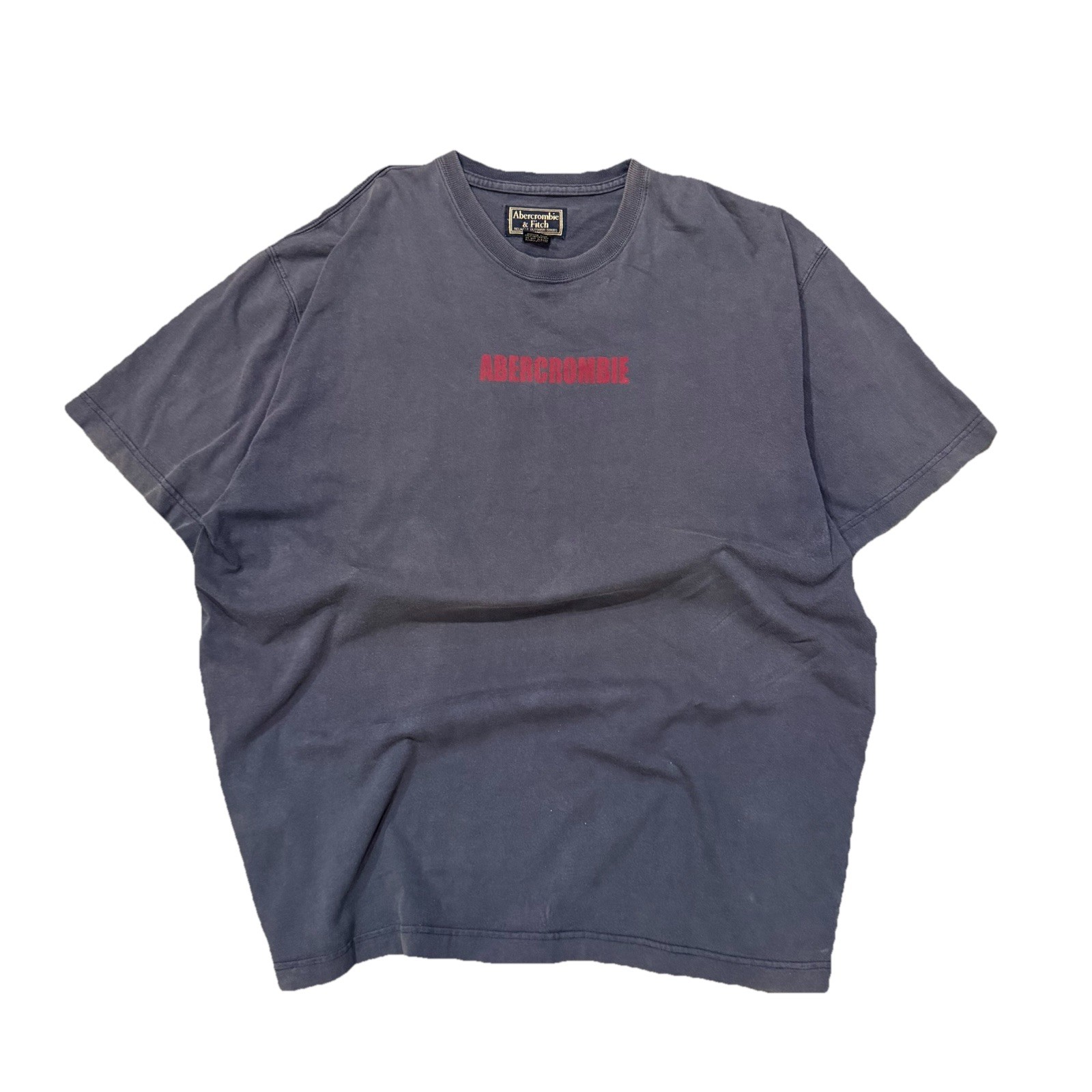 Abercrombie & Fitch Men's XL Gray Graphic Logo Crew Neck Short Sleeve Tee gallery