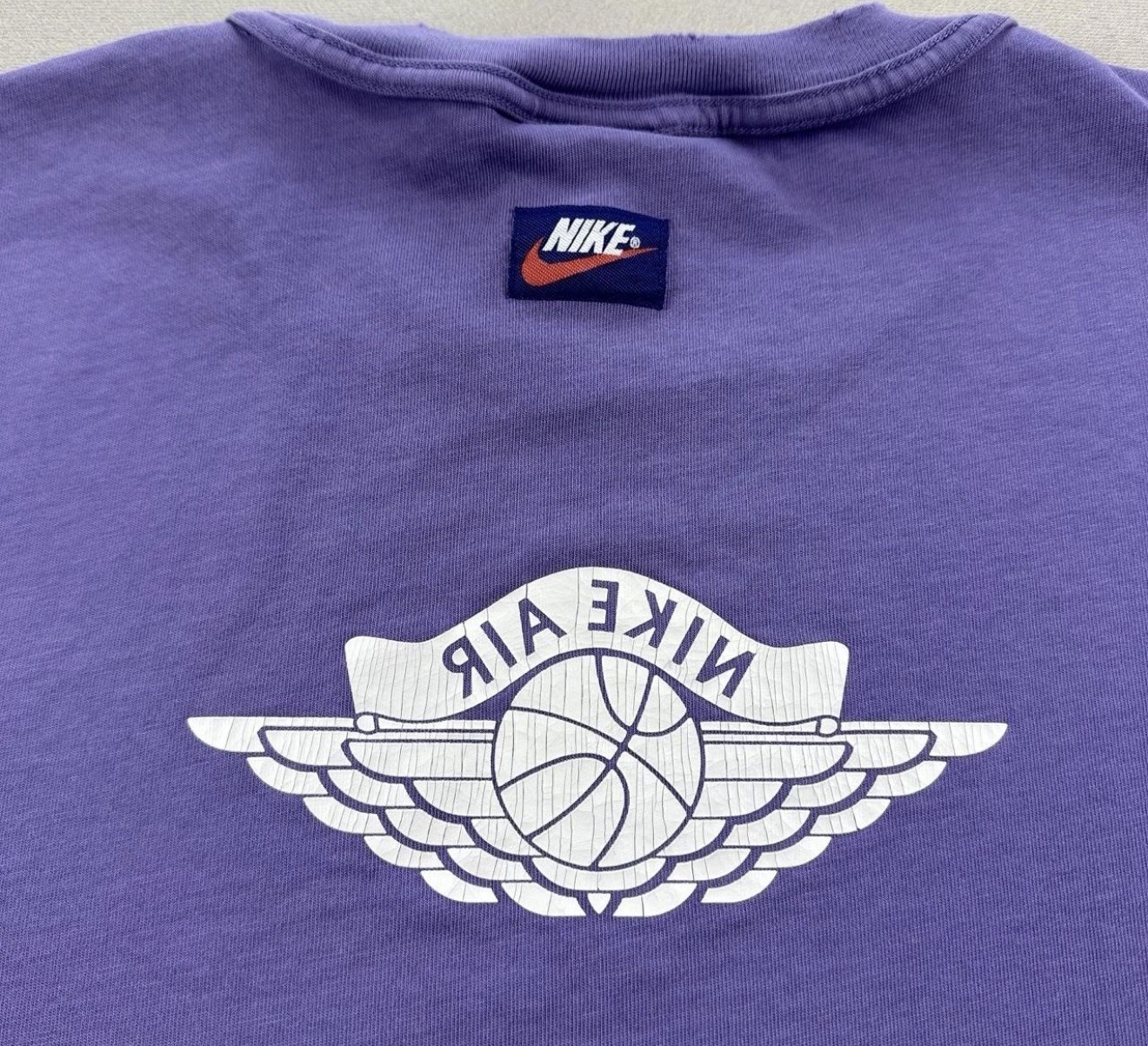 Nike Jordan T-Shirt Mens XXL Purple Rare Air Wings Jumpman Distressed Basketball gallery