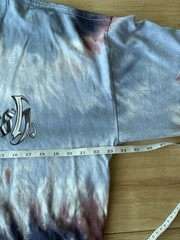 Teddy Fresh Tie Dye Long Sleeve Tee Graphic Logo Streetwear Skater L Cotton