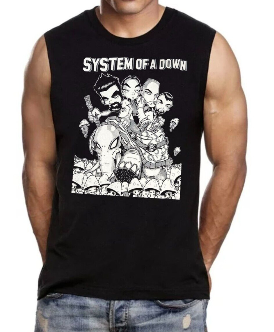 System of a Down Heavy Metal Band Men's Black Muscle Shirt gallery